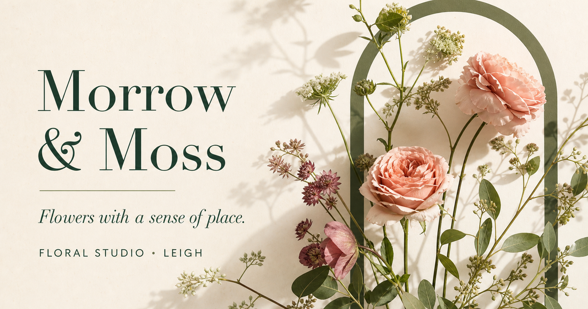 Morrow and Moss floral-studio website concept
